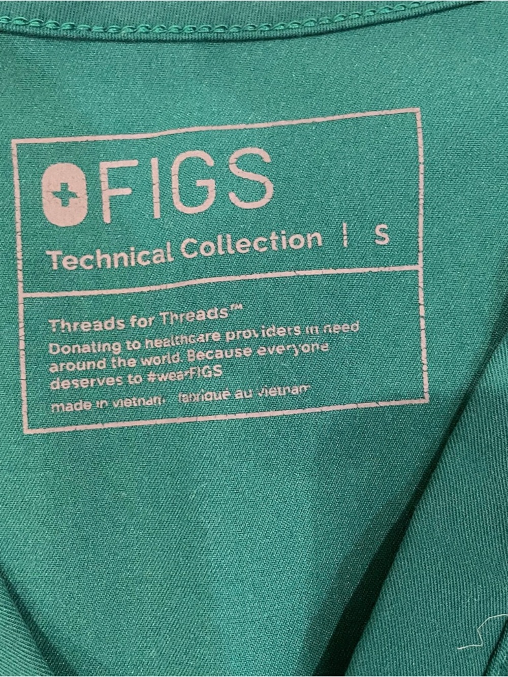 FIGS Catarina Scrub Top FW1000 (Hunter Green #1661) - Size Small - Picture 3 of 7
